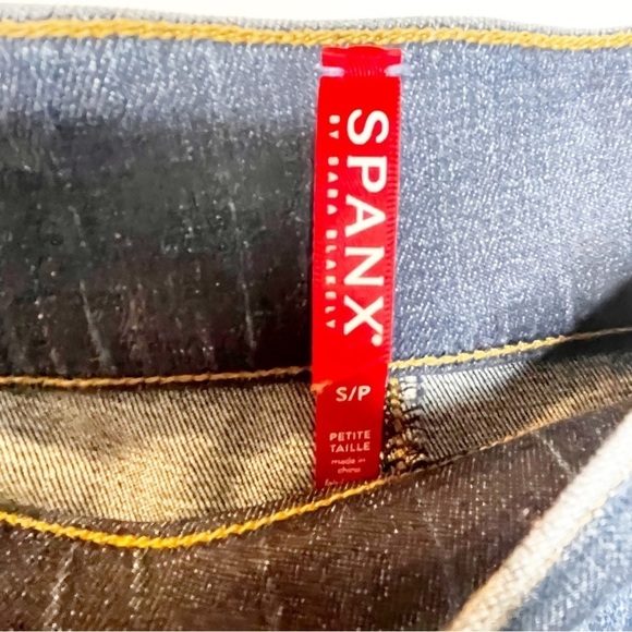 Spanx | Distressed Ankle Skinny Jeans, Medium Wash - Picture 8 of 8